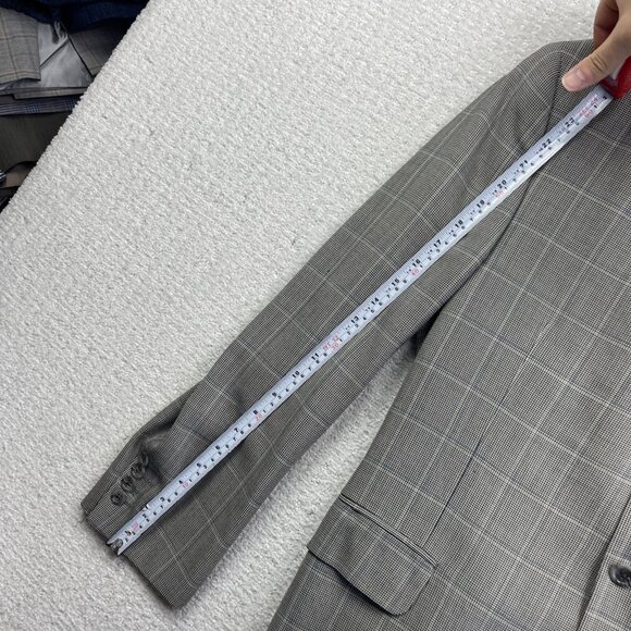 Jack Victor Collection Mens Sports Coat Jacket Listonwood 40R Wool Plaid Preppy - Picture 7 of 15